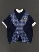 Unisex Bisiklet Yaka Baskılı Oversize T-Shirt - Siyah thumbnail 5