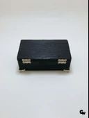 Doğal Ahşap Hareli Takı Kutusu Ahşap Saklama Kutusu(BEYAZ ÇAM)(ANTRASİT)(BOY:20CM EN:12CM Yük:8CM) Antrasit BOY:20cm EN:12cm YÜK:8cm - 6