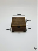 Doğal Ahşap Yakma Takı Kutusu Ahşap Saklama Kutusu(BEYAZ ÇAM)(BOY:12CM EN:12CM Yük:8CM) Ahşap Rengi BOY:12cm EN:12cm YÜK:8cm - 5