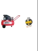 Akdeniz 2 HP 50 LT Hava Kompresörü 8 Bar+Leo 3x1,5 20 mt Seyyar - 1