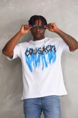 Unisex Oversize Kolye Dahil T-Shirt - Beyaz - 3