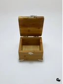 Doğal Ahşap Takı Kutusu Ahşap Saklama Kutusu(KİRAZ AĞACI)(BOY:12CM EN:12CM Yük:8CM) Ahşap Rengi BOY:12cm EN:12cm YÜK:8cm - 3