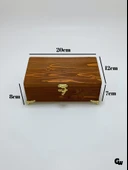 Doğal Ahşap Takı Kutusu Ahşap Saklama Kutusu(BEYAZ ÇAM)(CEVİZ)(BOY:20CM EN:12CM Yük:8CM) Ceviz BOY:20cm EN:12cm YÜK:8cm - 5