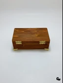 Doğal Ahşap Takı Kutusu Ahşap Saklama Kutusu(BEYAZ ÇAM)(CEVİZ)(BOY:20CM EN:12CM Yük:8CM) Ceviz BOY:20cm EN:12cm YÜK:8cm - 6