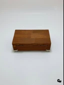 Doğal Ahşap Takı Kutusu Ahşap Saklama Kutusu(BEYAZ ÇAM)(CEVİZ)(BOY:20CM EN:12CM Yük:6CM) Ceviz BOY:20cm EN:12cm YÜK:6cm - 6