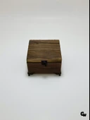 Doğal Ahşap Yakma Takı Kutusu Ahşap Saklama Kutusu(BEYAZ ÇAM)(BOY:12CM EN:12CM Yük:8CM) Ahşap Rengi BOY:12cm EN:12cm YÜK:8cm - 4