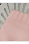 mer-tim ezberbozan ev tekstili 70x130 Lastikli Ranforce Bebek Çarşaf Takımı - Toz Pembe - 1