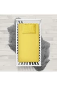 mer-tim ezberbozan ev tekstili 80x130 Lastikli Ranforce Bebek Çarşaf Takımı - Sarı - 1