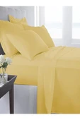 mer-tim ezberbozan ev tekstili Mer-tim Pamuklu Ranforce Tek Kişilik Ara Ölçü 120x200 Lastikli Çarşaf Takımı - Sarı thumbnail 1