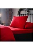 mer-tim ezberbozan ev tekstili Tek Kişilik 100x200 Lastikli Çarşaf Takımı-kırmızı thumbnail 1