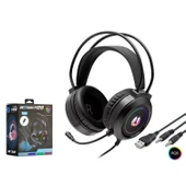 Hadron H28 Oyuncu Kulaklığı 2 3.5Mm + Usb Rgb Siyah - 1