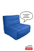 Xpermate Zen Berjer Sırtlı Minder Koltuk İskandinav Tarzı Ergonomik Yer Koltuğu Oturma Minderi 80X60 Mavi - 1