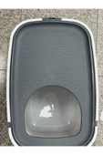 Moderna Top Cat Üstten Girişli Kapalı Kedi Tuvaleti Beyaz /Gri Kapaklı 59 cm thumbnail 5