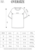 Unisex Bisiklet Yaka Baskılı Oversize T-Shirt - Siyah thumbnail 8
