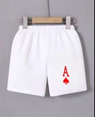 Kadın Beli Lastikli Baskılı Mini Şort - Beyaz thumbnail 1