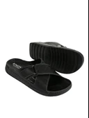 Enova Erkek Suni Deri Ortopedik Rahat Taban Ayarlanabilen Cırtlı Dikişli Şık Ev Dışarı Terliği thumbnail 3