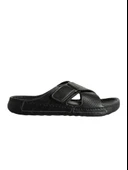 Enova Erkek Suni Deri Ortopedik Rahat Taban Ayarlanabilen Cırtlı Dikişli Şık Ev Dışarı Terliği thumbnail 5