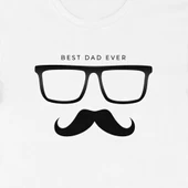 Babalar Günü Baskılı T-shirt - Beyaz thumbnail 2