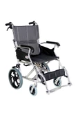 POYLİN P805 Katlanabilir Refakatçi Tekerlekli Sandalye + Ücretsiz Kargo + Ağrı Bandı - 1