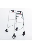 PULSECARE Comfort Tage Frenli Yürüteç 4 Tekerlekli Katlanır Walker Hasta Yürüteci A-1022 Walker thumbnail 2
