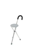 MEDİKALBİRLİK S-106 Alüminyum Katlanır Oturaklı Baston - 1