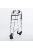 PULSECARE Comfort Tage Frenli Yürüteç 4 Tekerlekli Katlanır Walker Hasta Yürüteci A-1022 Walker thumbnail 6
