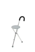 TEKERLEKLİ İSKEMLE S-106 Alüminyum Katlanır Oturaklı Baston - 1