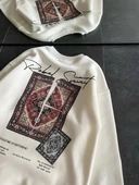 Kadın Bisiklet Yaka Baskılı SweatShirt - Beyaz thumbnail 3