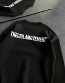 Kışlık Bisiklet Yaka Oversize Baskılı SweatShirt - Siyah thumbnail 3