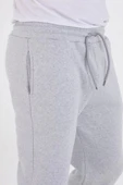 Unisex Kışlık Üç İplik Lastikli Eşofman Pantolon - Gri thumbnail 6