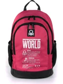 United Colors Of Benetton Bordo Siyah Unisex Okul Çantası 03834 - 1