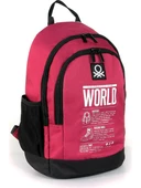 United Colors Of Benetton Bordo Siyah Unisex Okul Çantası 03834 - 4