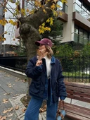 Jeans Detaylı Cıtcıtlı CEKET - Lacivert thumbnail 5