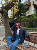 Jeans Detaylı Cıtcıtlı CEKET - Lacivert thumbnail 7