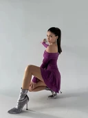 Mını Fırfırlı Elbise - Pembe thumbnail 3