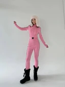 Kemer Detaylı Fermuarlı Tulum - Pembe thumbnail 2