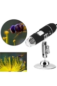 1600x Usb Dijital Mikroskop Kamera Endoskop 8led Büyüteç Metal Standı - 3