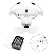 Şarjlı Gözlük Büyüteç Çalışma Büyüteci 5 Lensli 9892b2c - 5