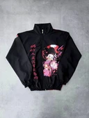 Fermuarlı Dijital Baskılı Rüzgarlık - Siyah thumbnail 1