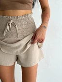 Ayrobin Şortlu Etek - Bej thumbnail 5