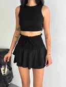 Ayrobin Şortlu Etek - Siyah thumbnail 2
