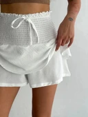 Ayrobin Şortlu Etek - Beyaz thumbnail 1