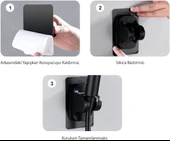 EUROMIX Yapışkanlı Banyo Duş Mafsalı Duş Başlığı Askısı 15 kg Taşıma Kapasiteli Mafsal Tutacak thumbnail 3