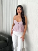 Askılı Dekolte deraylı crop - Kırmızı thumbnail 6