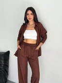 Gömlek Pantolon ikili Takım - Kahverengi - 6