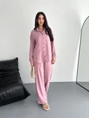 Gömlek Pantolon ikili Takım - Toz Pembe thumbnail 5