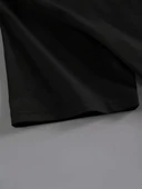 20/1 Penye Compack Baskılı Oversize Kahve Desenli Kadın Kısa Kol Yazlık T-shirt - Siyah thumbnail 2