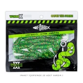 Silikon Kurt Yem - Fishack - 35mm - Sarımsak Kokulu - 20 Adet - Jungle - Trout Bait thumbnail 2