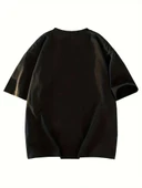 Kadın Eğlenceli Harf NY Baskılı Bisiklet Yaka Tişört - Rahat Polyester, Makinede Yıkanabilir - Yaz ve Fitness için Mükem thumbnail 4