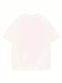 Kadın Eğlenceli Harf NY Baskılı Bisiklet Yaka Tişört - Rahat Polyester, Makinede Yıkanabilir - Yaz ve Fitness için Mükem thumbnail 3